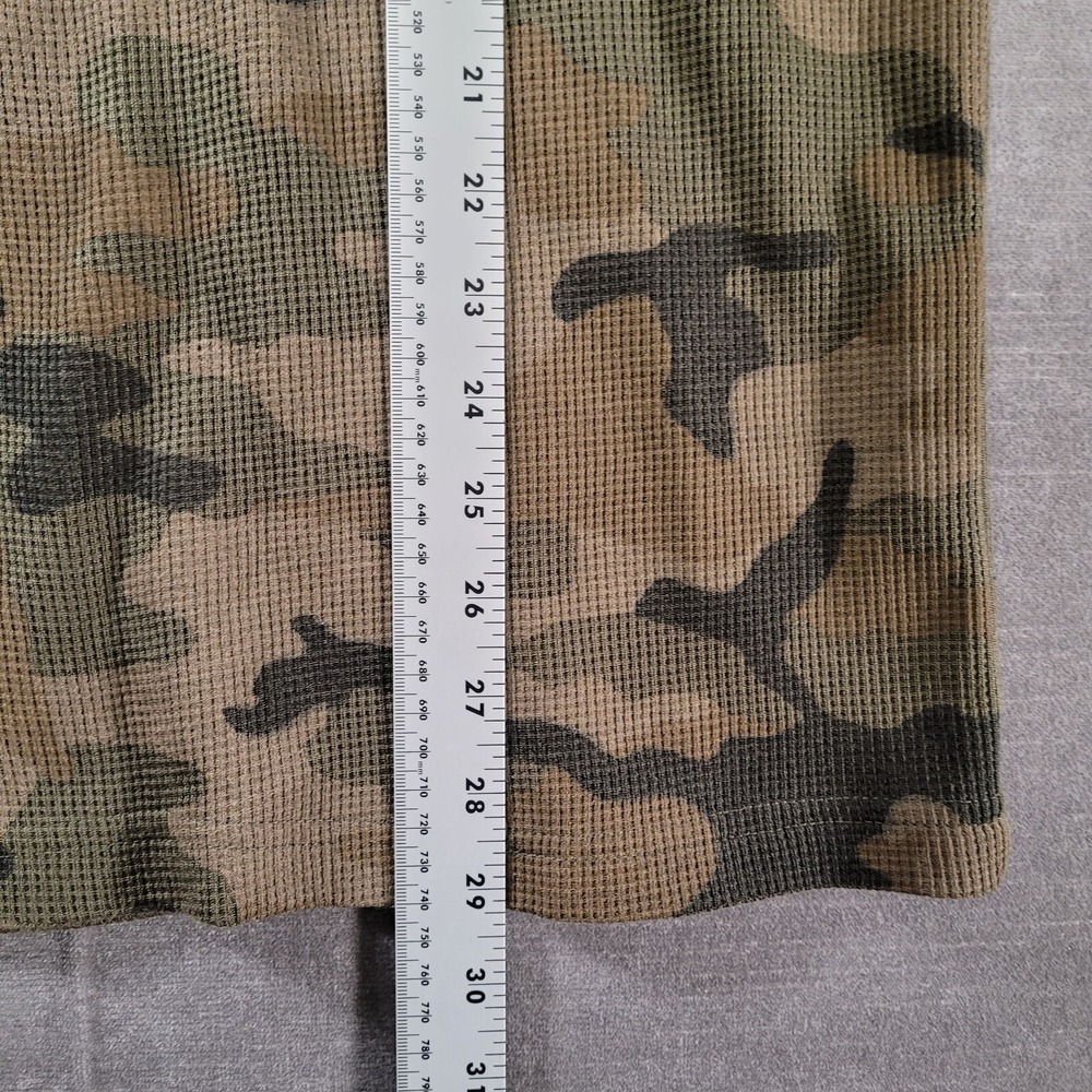 Rocawear Long Sleeve Army Green Camo Thermal Shirt Hoodie Mens Size Medium - Picture 7 of 8